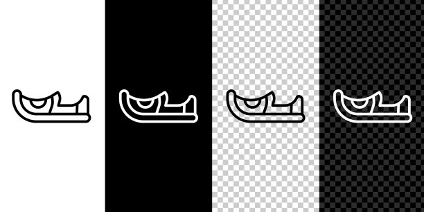 设线传统印度鞋图标孤立上图片下载