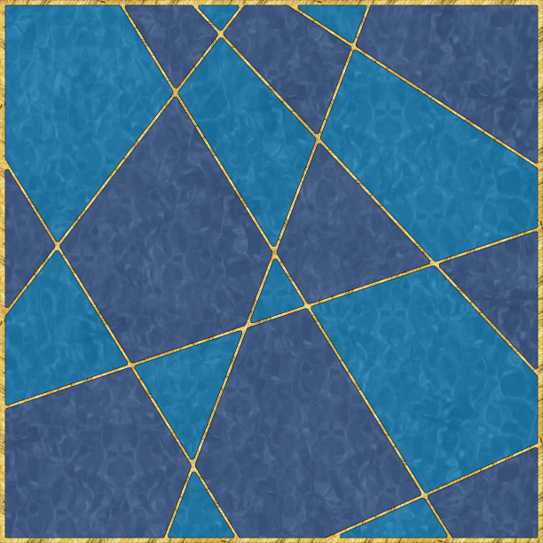 现代的镶嵌,镶嵌。彩色玻璃风格的插图。装饰艺术背景。几何图案。彩色纹理，金色人造石结构。抽象印刷，创意瓷砖表面图片下载