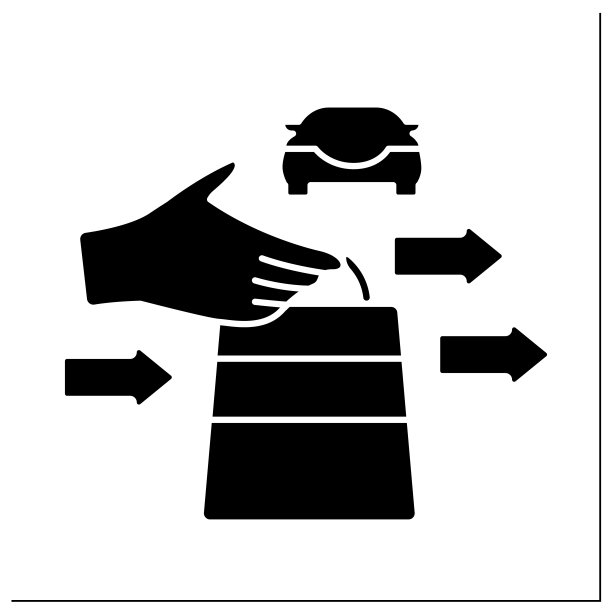 路边皮卡字形图标图片下载