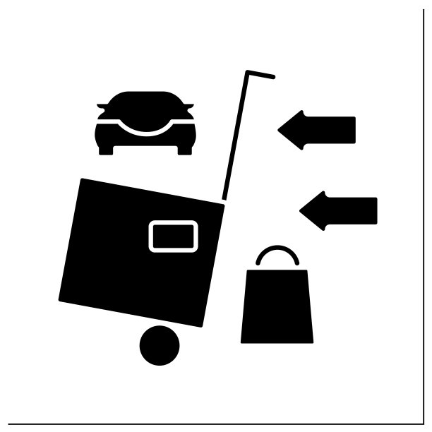 路边皮卡字形图标图片下载