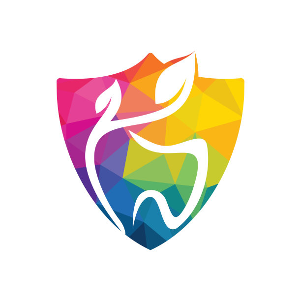 自然牙科矢量标志设计。齿和叶图标标志设计。图片下载