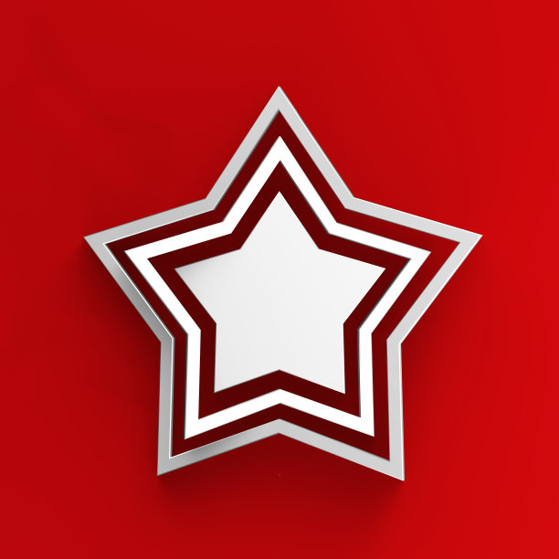 3D圣诞装饰:星星图片下载