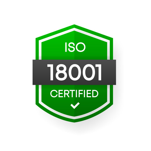 ISO 18001认证绿色载体旗帜。平面认证标签隔离在白色背景上。食品安全的概念。矢量插图。图片下载