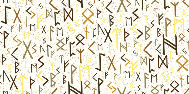 无缝模式与魔法符文符号图片下载