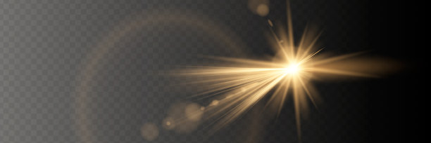 白光在透明的背景上爆炸。光线装饰效果的矢量插图。图片下载