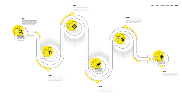 业务信息图6步时间表工作流图片下载