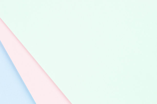 抽象彩色纸的纹理背景。最小的几何形状和线条粉彩，浅蓝色和绿色的颜色图片下载