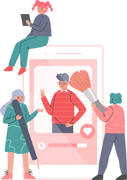 智能手机设置与年轻的男人和女人图片下载