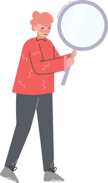 拿着大放大镜寻找的人图片下载