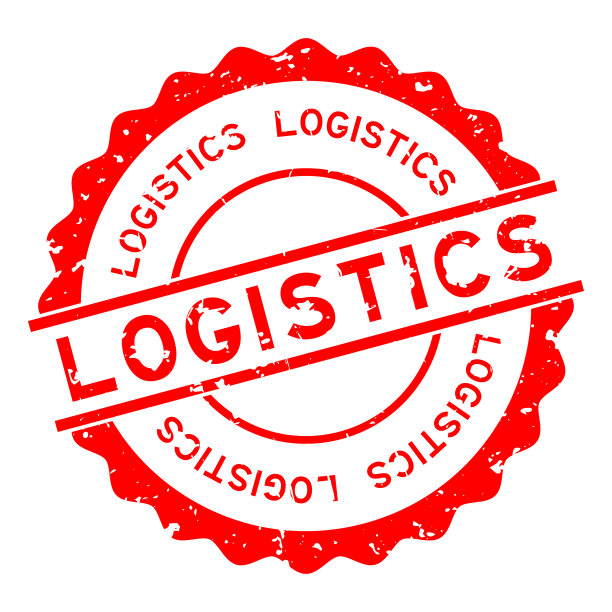 垃圾红色物流字圆形橡胶印章在白色背景上图片下载