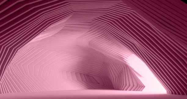 3 d渲染。混凝土施工。一条两边有洞的长走廊，光线可以透过洞射进来。内部插图图片下载