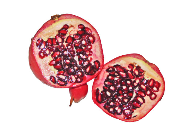 石榴隔离在白色背景上图片下载