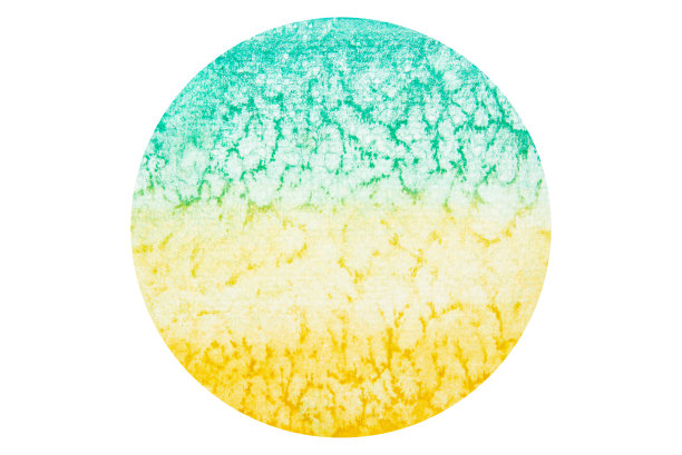 镂空绿色和黄色水彩背景图片下载