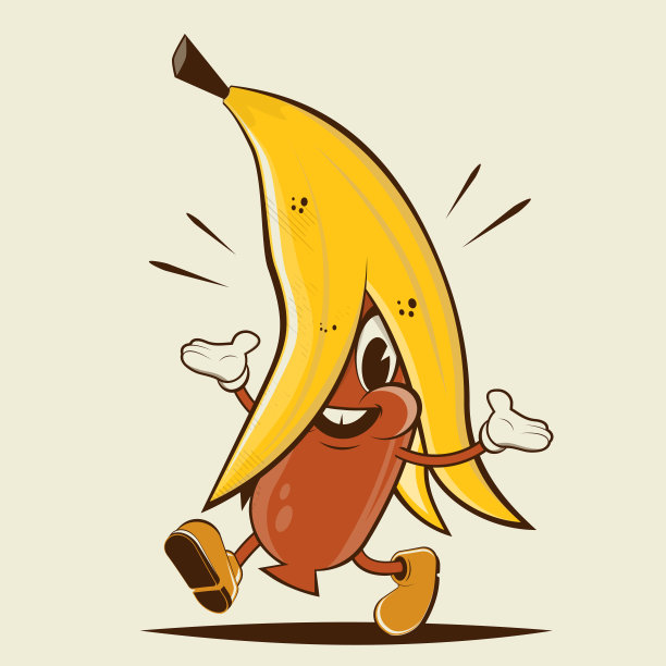 有趣的素食香肠卡通插图图片下载