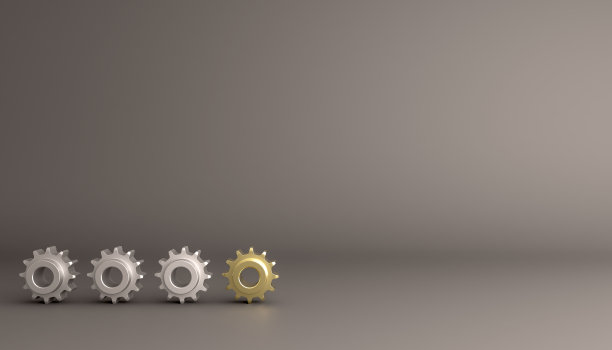 从人群中脱颖而出的齿轮概念图片下载