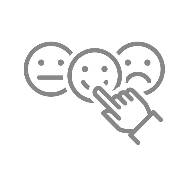 手选快乐和悲伤的评分线性图标。客户反馈、正面或负面投票符号图片下载