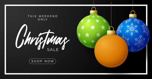 乒乓球圣诞销售横幅。圣诞快乐运动贺卡。挂在一个线乒乓球作为圣诞球和金色的小玩意在黑色水平背景。运动矢量插图。图片下载