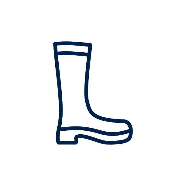 橡胶靴图标矢量插图。创意标志从橡胶靴图标收集。填充平橡胶靴图标的电脑和移动。符号，标志矢量图形。图片下载