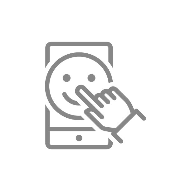 智能手机上有笑脸和手游标线图标。客户满意，客户快乐，正面评价的象征图片下载