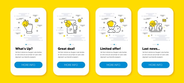 向量集的手动文档，厨师和触摸屏手势线图标集。向量图片下载