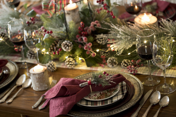 圣诞节餐桌图片下载