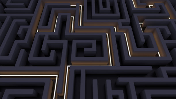 黑暗的迷宫的背景。图片下载