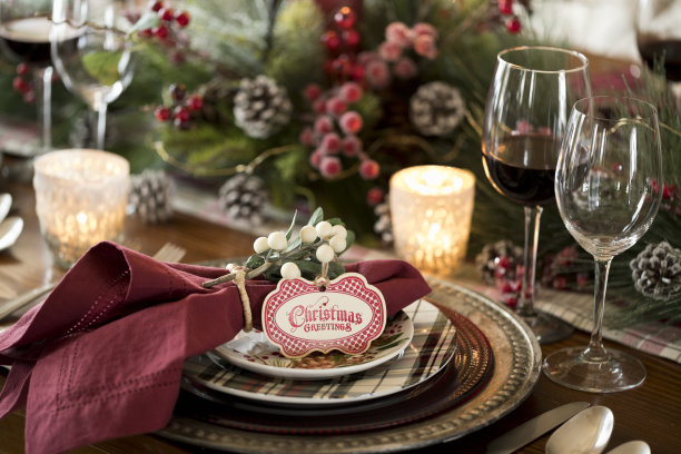 圣诞节餐桌图片下载