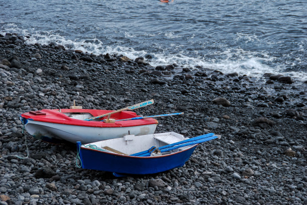 船在沙滩上，数码照片图片为背景图片下载