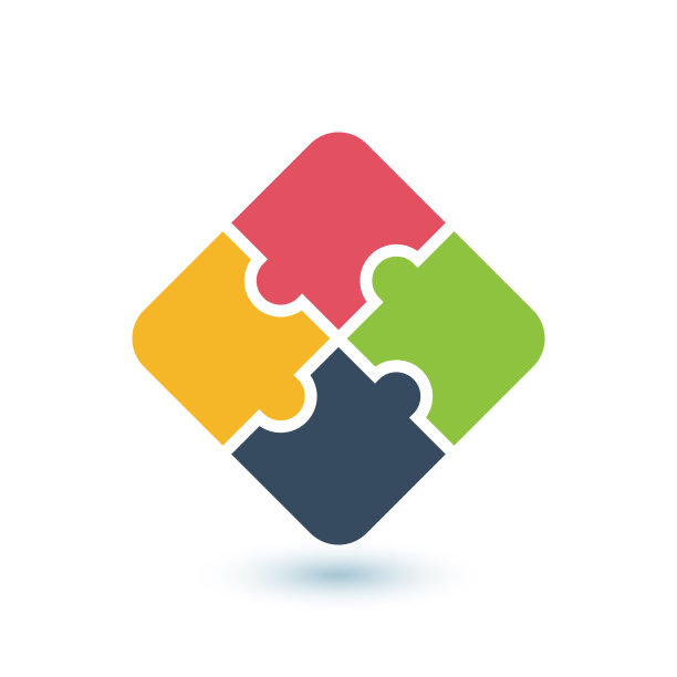 拼图-拼图图标设计模板股票图片下载
