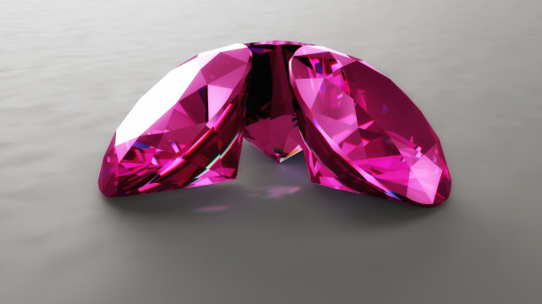 中性背景上的粉色电气石图片下载