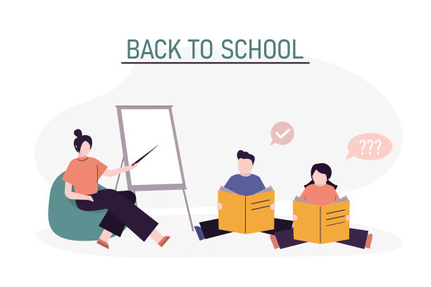 回到学校。预科生带着书听老师讲课。学生阅读课本。女导师在板前讲解示例信息。教育、学习的概念。图片下载