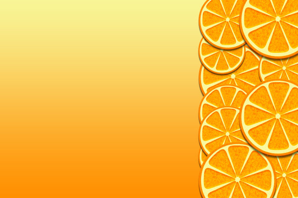 新鲜橙果切片的插图图片下载