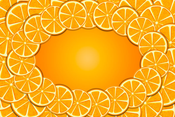 新鲜橙果切片的插图图片下载