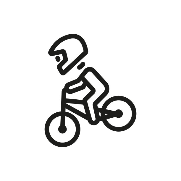 骑自行车的设计。自行车线艺术矢量设计。自行车自行车设计股票说明图片下载