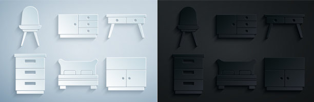 设置大床、办公桌、家具、床头柜图片下载