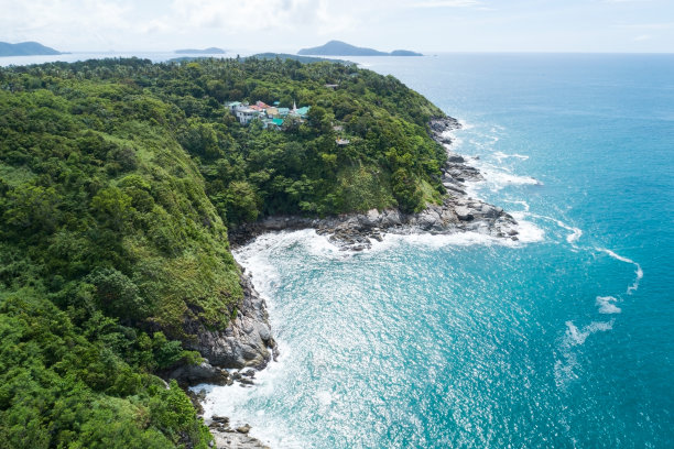 令人惊叹的海滩在普吉岛美丽的海夏季太阳复制空间可用的自然背景高角度看海滨图片下载