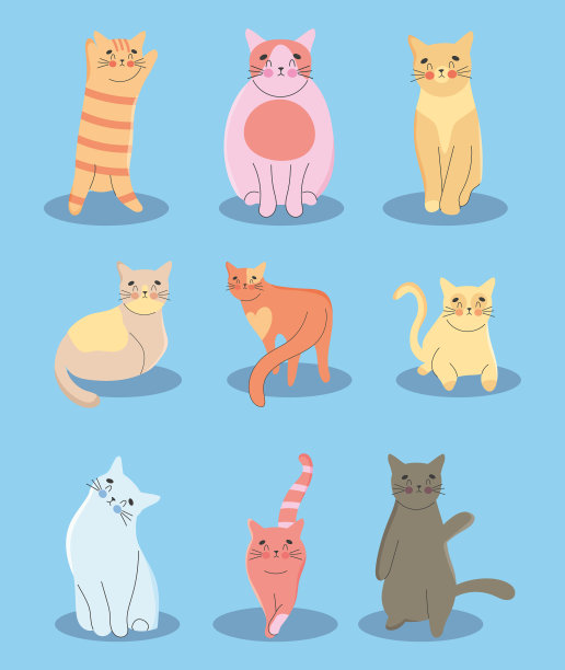 可爱猫咪图标合集图片下载