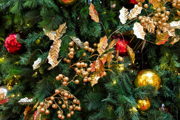 季节性圣诞装饰背景图片下载