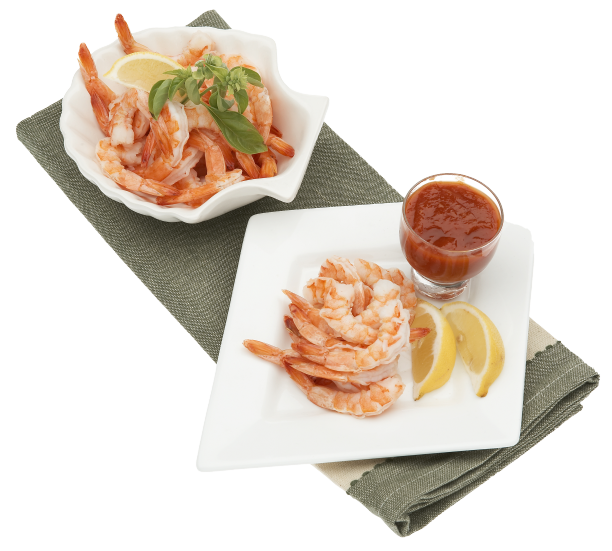 盘子里的虾仁和酱汁图片下载