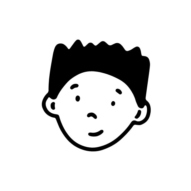 涂鸦向量滑稽怠慢高兴的孩子的脸图片下载