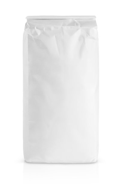 白色空白纸袋装面粉图片下载