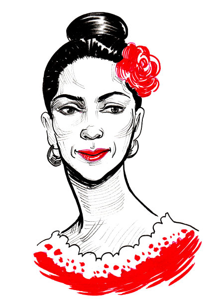 美丽的弗拉明戈舞者图片下载