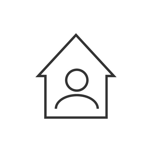 家的概念。高质量的轮廓符号的横幅和网页设计与移动应用程序。线条简单的房子里没有面孔的人图标图片下载