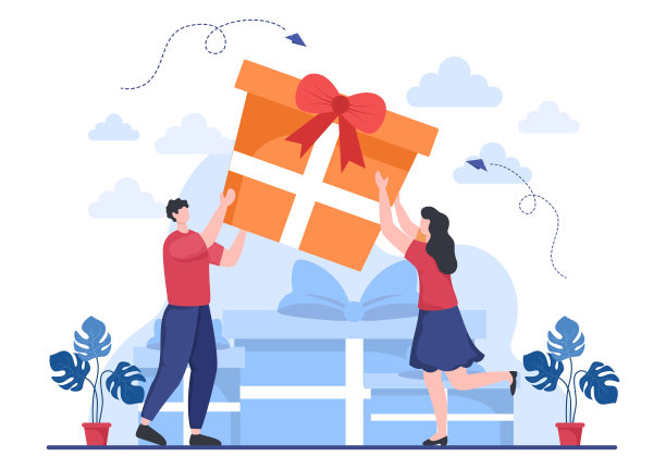 彩色包装的礼品盒丝带和五彩纸屑惊喜您的朋友为背景矢量插图图片下载