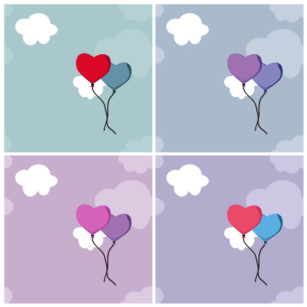 心气球和云图片下载