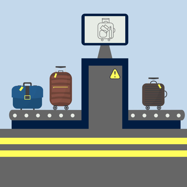 机场行李传送带。图片下载