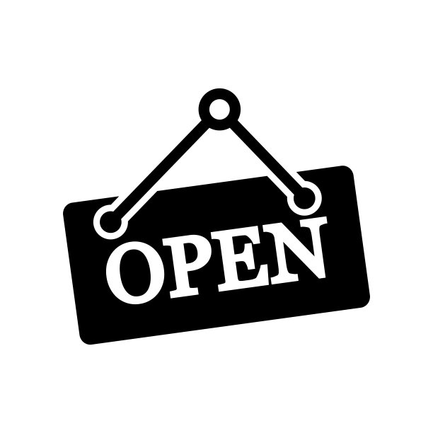 开放的标志图标。可编辑的中风。像素完美。移动和网络。设计矢量模板图片下载