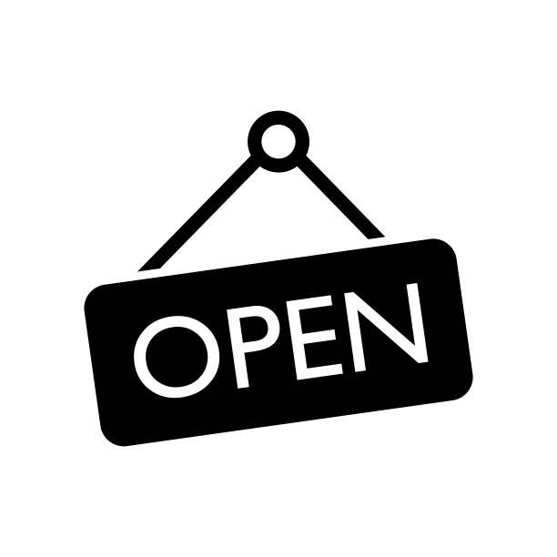 开放的标志图标。可编辑的中风。像素完美。移动和网络。设计矢量模板图片下载