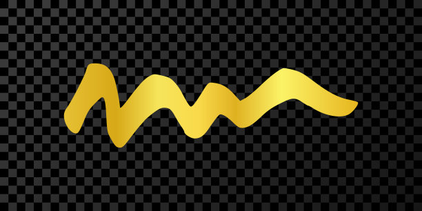 金色波浪的垃圾笔触图片下载