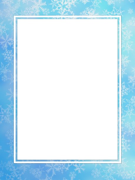 背景插图与浅蓝色的雪框架图片下载